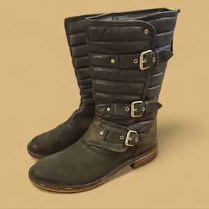 UGG Black Leather Boots